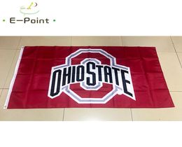 Ohio State Buckeyes Flag 3 * 5ft (90cm * 150cm) Polyester Flags Decoration Decoration Flying Home Garden Flagg Festive Cadeaux4780270