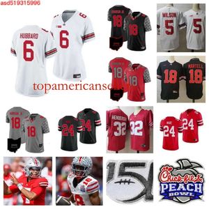 Ohio State Buckeyes voetbalshirt 36 Gabe Powers 77 Tegra Tshabola 92 Caden Curry 15 Jelani Thurman 93 Hero Kanu 8 Cade Stover 4