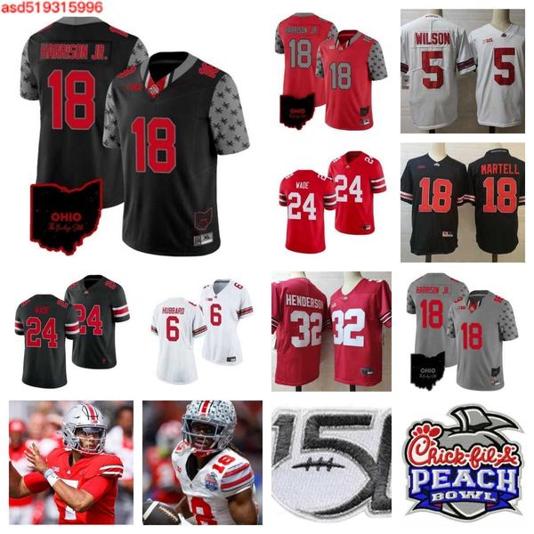 Maillot de football Ohio State Buckeyes 44 Jt Tuimoloau 33 Jack Sawyer 4 Julian Fleming 11 C.j. Hicks 2 Emeka Egbuka 6 Sonny Styles 74