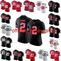 Ohio State Buckeyes Maillots Eddie George Jersey Elliott Haskins Jr. Chase Young Justin Fields Maillots de football universitaire cousus sur mesure