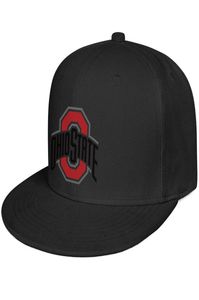 Ohio State Buckeyes logo de l'équipe principale unisexe à bord plat casquette de baseball styles équipe camionneur chapeaux sport football noir marbre imprimé 9030724