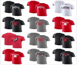 Ohio State Buckeyes T-shirt Katoenen stof Ronde kraag, losse, ademende print heren t-shirts80262631153182