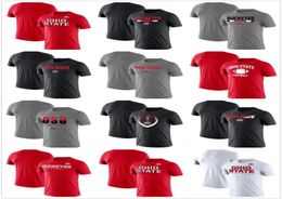 Ohio State Buckeyes T-shirt Katoenen stof Ronde kraag, los, ademend printen heren tees 00295774683817726