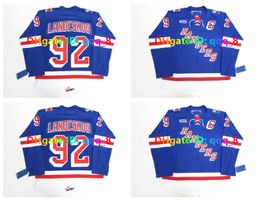 OHL KITCHENER RANGERS Hockeyshirt GABRIEL LANDESKOG Blauw Maat S-4XL