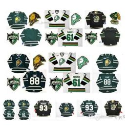 OHL London Knights 93 Mitch Marner 16 Brad Smyth 91 Nazem Kadri 94 Corey Perry 88 Patrick Kane 11 John Carlson Tavares Maillot de hockey 4265