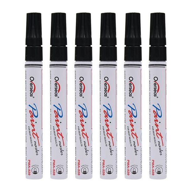 Marqueurs de peinture à base d'huile 6pcs / 12pc Paint imperméable stylo de peinture bricolage Fournitures d'art artisanal Crafting Supplies Marker de peinture à l'huile pour rock