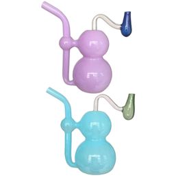 Brûleur à mazout Bubbler Bong Tuyaux d'eau avec 10mm Nouveau style de couleur Brûleurs à mazout Mini Chambre de filtre en verre Dispositif de plate-forme de fumage portable