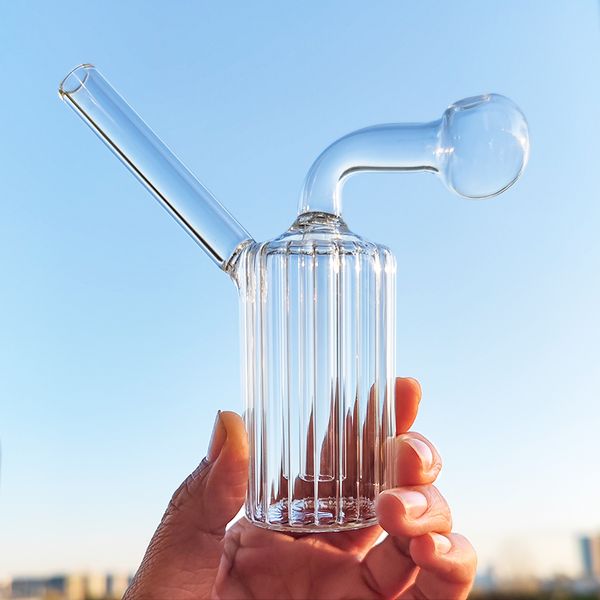 Brûleur à mazout barboteur fumer des tuyaux en verre eau Bong Dab Rig tuyau en verre épais grosse boule bol de tabac rouge bleu vert violet verrerie mignon narguilé Shisha ensemble Bongs