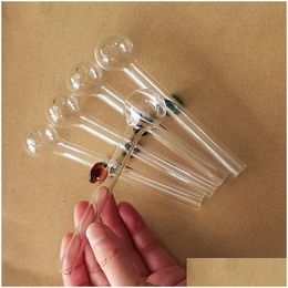 Tuyaux de brûleur à mazout 4,2 pouces Pyrex Tube de fumée transparent Tube de verre géant brûlant des ongles avec différents pieds de point Ncer pour barboteurs Ho