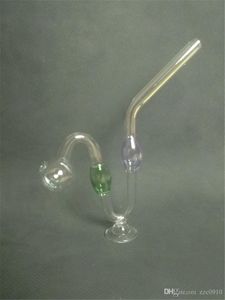 Tuyaux de brûleur à mazout Snakelike avec support en verre Bongs de brûleur à mazout Pipes colorées en verre pour fumer 6.5 