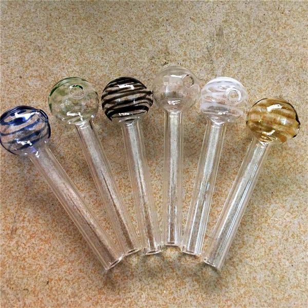 2023 nuevo quemador de aceite tubo de vidrio transparente grueso para fumar tubo burbujeador Dot Nail Burning Jumbo Accesorios