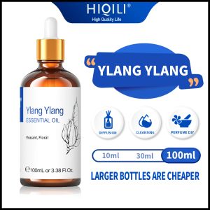 Olie hiqili 100 ml Ylang Ylang Essentiële oliën voor diffuser/luchtbevochtiger/massage/aromatherapie aromatische olie voor kaarsen/zeep maken