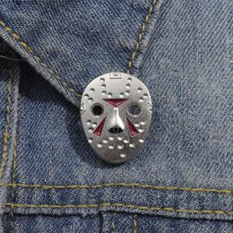 Máscara de Terror, alfileres esmaltados, máscara de película a la moda, herramientas, insignia de solapa, mochila, ropa, broches de moda, accesorios, regalo para amigos