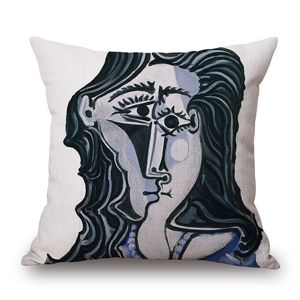 Peinture à l'huile housse de coussin picasso cojines européen almofada vintage cojin decorativos rétro art créatif décoration de la maison 247Y