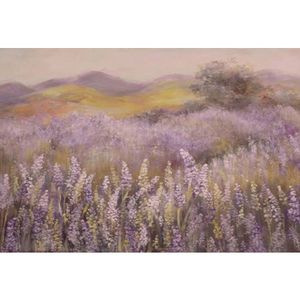 Olieverfschilderij lavendel veld pasgeboren baby shower achtergrond gedrukt bergen boom licht paarse aquarel foto shoot achtergronden
