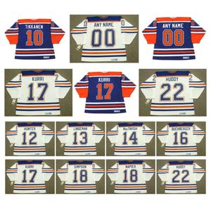 Oilers JARI KURRI CCM Throwback Hockey Jersey Edmonton DAVE HUNTER KEN LINSEMAN TAVISH KELLY BUCHBERGER CRAIG SIMPSON KLIMA NAPIER rare