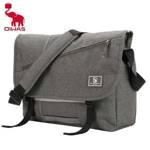 OIWAS 15 Inch Laptop Mannen Messenger Bag Mode Reizen Sling Schouder Heren Canvas Aktetas Mannelijke Crossbody Pack Voor Tieners 240104
