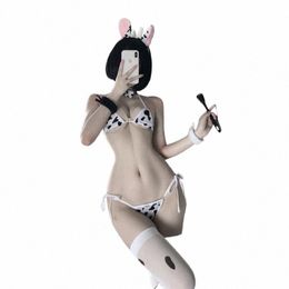 ojbk Vache Sexy Cosplay Costume Maid Tankini Maillot De Bain Anime Bikini Ensemble Filles Maillots De Bain Vêtements Lolita Soutien-Gorge et Panty Ensemble Bas 39bC #