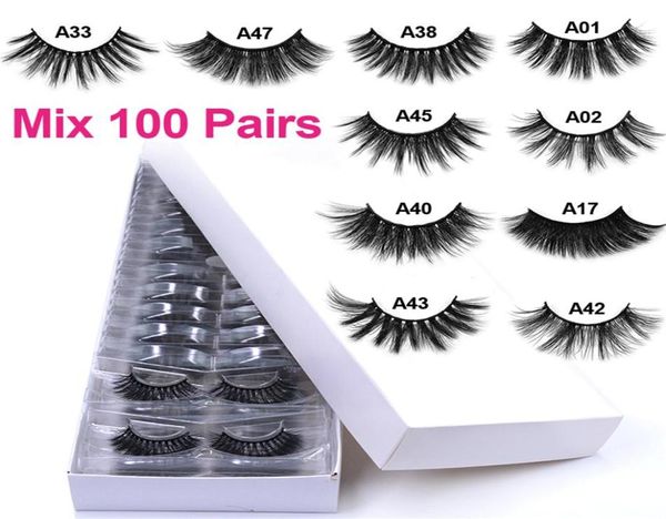 OkayLash 50100 par de naturaleza entera Curelty Curhe Fannesh Vendor Factory Direct Strip Strip Eyelash Bulk227M3415609