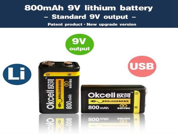 OKcell-batería Lipo recargable por USB, 9V, 800mAh, micrófono modelo para helicóptero RC, pieza de alta calidad a531044374