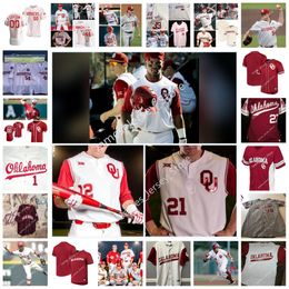 Oklahoma ou gestikte college honkbal jersey 4 Brandon Zaragoza 35 Nathan Wiles 24 Cade Cavalli 12 Brylie Ware 25 Levi Prater Mark Redman Jason Bartlett Greg Dobbs