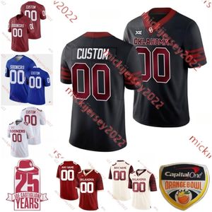 Oklahoma Sooners Voetbalshirts Custom Zach Schmit Josh Plaster Gavin Marshall Billy Bowman Bunkley-Shelton Emeka Megwa Daniel Parker Jr. Robert Spears-Jennings