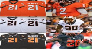 Oklahoma State 21 Barry Sanders cousu maillot pour hommes orange noir blanc taille S-3XL uniforme universitaire de qualité supérieure chemises2350375