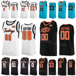 Oklahoma State Cowboys College 22 Maillots Kalib Boone Basketball 0 Avery Anderson III 51 John-Michael Wright 5 Caleb Asberry 33 Moussa Cisse 1 Bryce Thompson Stitch
