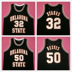 Oklahoma State Cowboys College John Starks # 32 Basketball Jersey Bryant Reeves # 50 Retro Men's Ed Numéro Custom Numéro Jerseys