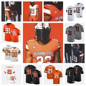 Oklahoma State voetbalshirt 88 De'zhaun Stribling 14 Peyton Thompson 29 Hudson Kaak 71 Dalton Cooper 44 Justin Wright