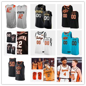 Oklahoma State Stitched College Basketball Jersey 0 Avery Anderson III 2 Cade Cunningham 13 Isaac Likekele 20 Keylan Boone 42 Mason Robbins 5 Rondel Walker OSU Jersey