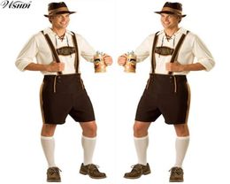 Oktoberfest-kostuum Lederhosen Beierse Oktoberfest Duits Festival Bier Halloween voor mannen Bierkostuums Grote maten M L XL 2XL298K7864598