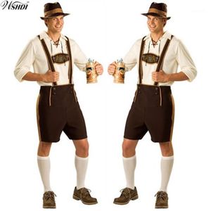 Oktoberfest-kostuum Lederhosen Beierse Oktoberfest Duits Festival Bier Halloween voor mannen Bierkostuums Plus maat M L XL 2XL1227n