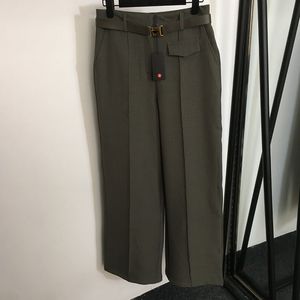 OL pantalons élégants femmes or seau ceinture pantalon Style de rue pantalons longs femme luxe pantalon décontracté