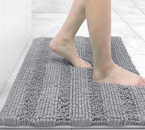 Olanly badkamer tapijtmat niet slip snel droge badmatten extra dik en super absorberend bad vloerkleden microfiber chenille douchetapijt 240419
