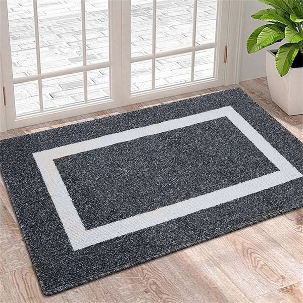 Olanly Home tapis de porte d'entrée tapis de salle de bain absorbant antidérapant tapis de bain à séchage rapide tapis lavable tapis de sol tapis de salon 240117