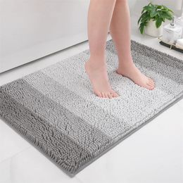 Olanly Super Absorbent Badkamer Tapijt Luxe Chenille Bath Mat Plush Non-Slip Douchemat Badkamer Tapijt Welcome Deal Floor Mats 240518