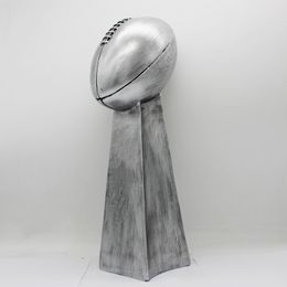 Trophée de Football américain ancien 23 cm/34 cm/56 cm trophées et récompenses de l'équipe des Champions de Football américain trophée en résine or argent