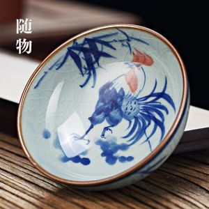 Oude Keramische Master Single Blauw En Wit Porselein Jingdezhen Kung Fu Product Cup Persoonlijke Speciale Thee 240104