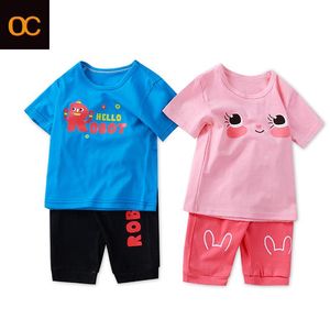 Vieux cordonnier NF45E01 ensemble de vêtements pour enfants Graffiti personnalisé été enfant en bas âge bébé vêtements chemise pantalon costume survêtements pour 1 2 3 ans