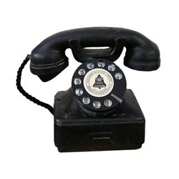 Modelo de teléfono fijo de moda antigua, decoración de pared decorativa clásica, estatua de teléfono giratorio Vintage para el adorno de oficina 240102