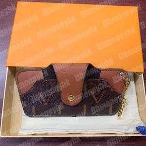 Accesorios para gafas de flores antiguas Estuche para gafas de sol de diseñador Cajas convenientes de cuero Soportes para gafas de sol Bolsas Caja de almacenamiento para colgantes