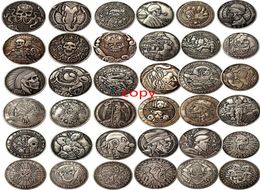 Oude hobo nikkel souvenir munten antieke geschenken skelet fantasy vintage middeleeuwse reiscollecties metaalcoin4612748