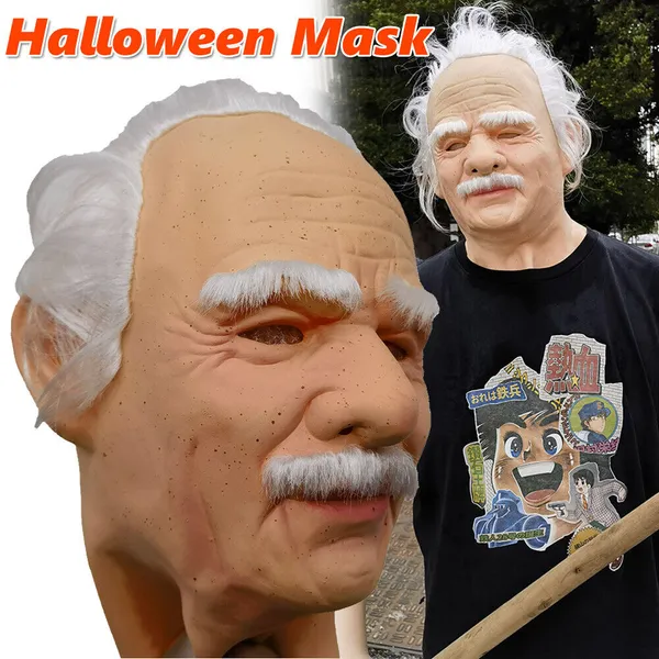 Oude Man Masker Latex Halloween Cosplay Party Realistische Volgelaatsmaskers Hoofddeksel ONS