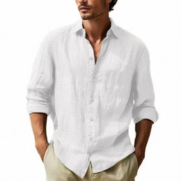 Old Mey Chemises esthétiques Hommes Automne Classique Slim Lg Manches Boutonné Col Petit Haut Hommes Fi Couleur Pure Chemise Streetwear D0CW #