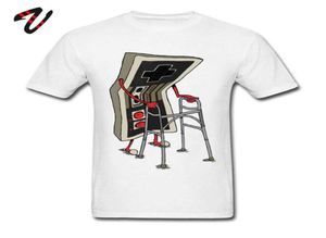 Old School Tshirt Men Game Video Tshirt Vintage Graphic Tops Tees 80S Retro Designer T-Shirts Arcade Streetwear 100 Coton 2105781144