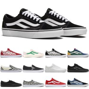 old skool hommes femmes chaussures plates designer skateboard baskets noir blanc vert rouge marine hommes mode baskets de sport décontracté