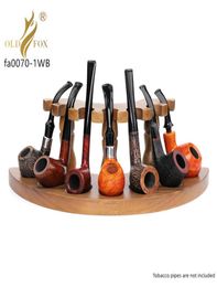 Oldfox Wooden Tobacco Smoking Pipe Stand VII pour 7 tuyaux faits à la main en bois de noyer noir FA00704314386