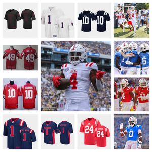 Ole Miss Rebels camiseta de fútbol 80 Jayvontay Conner 47 DeeJay Holmes Jr. 71 Jayden Williams 35 Reginald Hughes 59 Mana Taimani 1 Isheem Young 78 Jeremy James 21 Demery