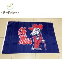 Ole Miss's Vlag 3 * 5ft (90 cm * 150 cm) Polyester vlag Banner decoratie vliegende huis tuin vlag Feestelijke geschenken3419133